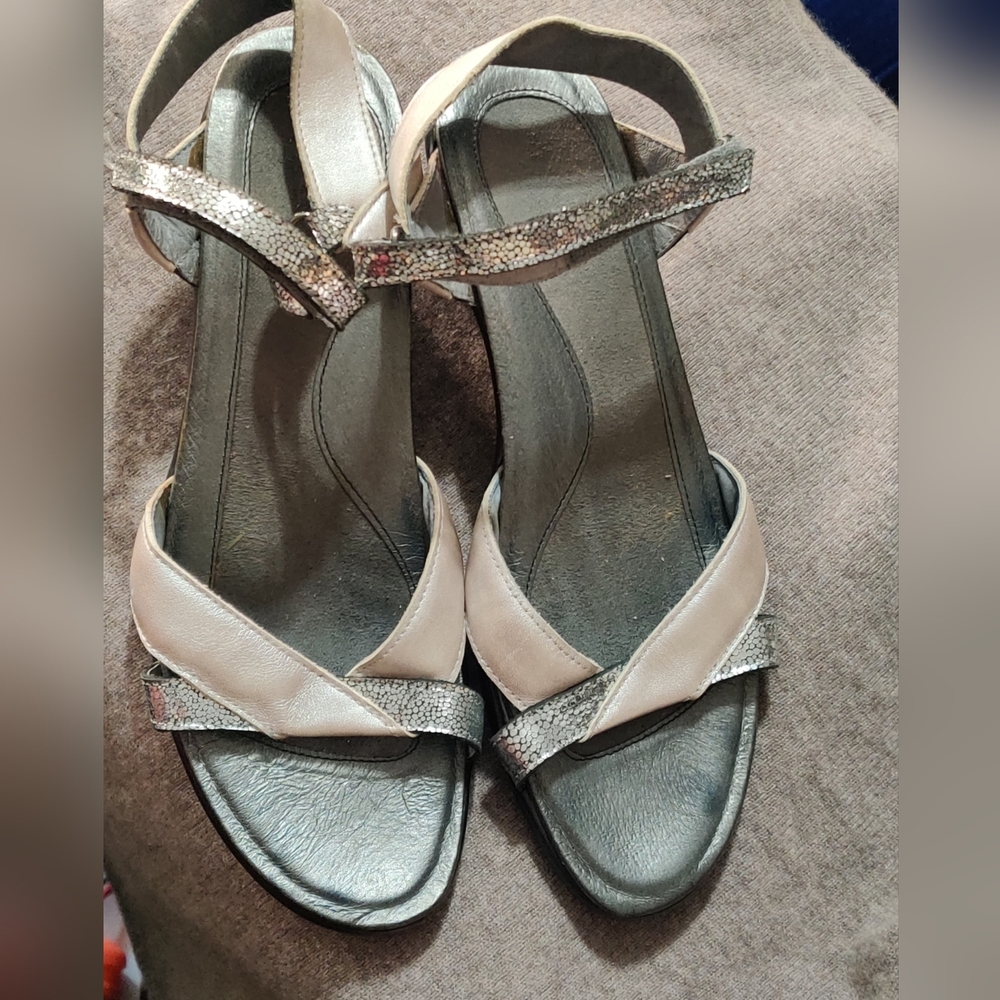 Naot Silver and Metallic Silver  Women's Sandals